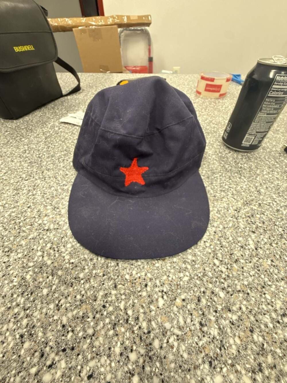 Cuba Military Hat Blue Cotton Canvas Red Star Che Guevara Patch